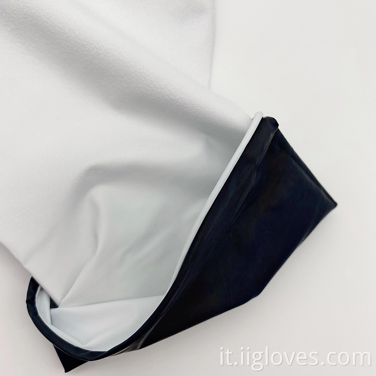 Guanti di nitrile a due colori bianchi allungati e addensati resistenti all'olio e guanti di gomma drenanti per olio resistenti alcalino